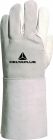 Gants soudeur fleur bovin - dos croûte - manchette 15 cm Gris T10