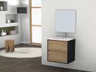 CAISSON DE MEUBLE BIRDIE 600 NOIR FACADE CHENE DORE