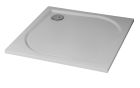 Receveur de douche polybeton - DINO blanc brillant carré - long. 90cm x larg. 90cm