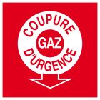 SIGNALISATION EXTERIEURE ET INTERIEURE - COUPURE GAZ D' URGENCE 200x200mm