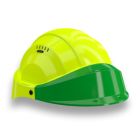Casque - Orizon fluo jaune visiere verte - Taille unique