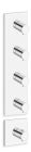 facade externe triverde 4 sorties pour mecanisme pd70400 chrome