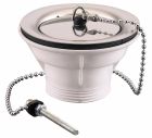 BB100 - Bonde bouchon pour évier en grès, percé en Ø60 - NF - Evacuation 40/49