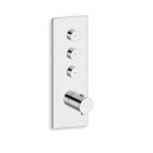 facade thermo TWIST  thermostatique 3 sorties chrome triverde