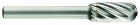 Fraise lime carbure cylindrique à rayon. Ø 12 (Tube unitaire vrac )