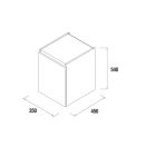 COQUETTES SPIRIT 250 réversible 1 porte  TAUPE BRILLANT 250 x 540 x 450 mm