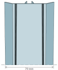 Couvre-joint de dilatation à clipser plat clips réf 4026 ou 4027 Anodisé - long. 3,00m x diam. 70mm