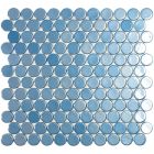 Mosaïque en verre recyclé - 6004 CIRCLE DARK BLUE BR 25CX25CMM