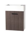 meuble lave mains hox mini 25/45/60 cm brun structure ouverture droit