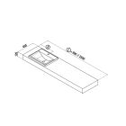 COMPAKT 46 de 600 jusqu´à 800 mm  1 plan vasque semi encastre MARBRE BLANC