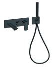 bain douche mural profilo encastre 3 sorties black mat