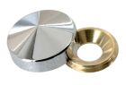 Cache vis laiton chromé diamètre 22-blister x4