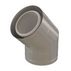 Coude 45° Chemilux Condensation extérieur D125/185mm PP/inox