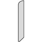 Plinthe Arrondi  M.D.F. Revêtu Papier Gris - Long. 2400 mm x larg. 80 mm x ep. 14 mm