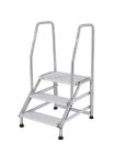Marchepied aluminium simple MODUL 3 marches - haut. 2,60m - Modul aluminium kit 1 rampe latérale