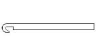 Planche de rive cellulaire massive arrondie  250 mm longueur 5 ml blanc signalisation 3