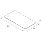 Plan de toilette UNIIQ 600 sans usinage ARDOISE NOIRE 610 x 20 x 460 mm