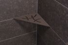 Tablette, design - Schlüter-SHELF-E-S1 CURVE 210x210mm aluminium finition structurée bronze - haut. 5mm