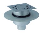 siphon de sol inox sort.Vert téléscopique GE50mm 250x250 ø100 mm trous oblongs 3 Kn