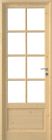 Bloc porte en bois - LOBELLIE poussant droit menuisée epicéa - haut. 207 cm x larg. 146 cm