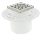 SIPHON POUR CARRE SORTIE VERTICALE CADRE+GR CARRE INOX