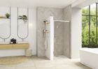 Porte pivotante (intérieur/extérieur) avec seuil - SMART DESIGN P 90 Chrome TN