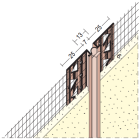Joint de fractionnement pré-entoilé - long. 2,50m x trame 100mm x 100mm x ep. 6mm