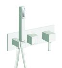 facade externe quadri douche murale 2 sorties white mat ex qm608