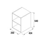 COQUETTES ALLIANCE 250 2 espaces TAUPE BRILLANT 250 x 540 x 434 mm