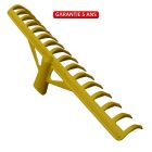 RATEAU FIBRE JAUNE A BUNKER 16 DENTS COURBES SANS MANCHE