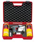 Chalumeau professionnel 'Vulcane Express' lance pour brasage tube cuivre Ø 35 mm + lance pour brasage tube cuivre Ø 14 mm climatisation + 2 cartouches de gaz MAP//ProTM + piezo de rechange