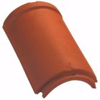 Faîtière / arêtier demi rond à emboîtement grand modèle universelle terre cuite Vieilli masse 113