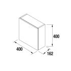 Module ALLIANCE 400 réversible 1 porte  TAUPE BRILLANT 400 x 400 x 162 mm