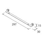 Pièce d'assemblage LLOYD BLANC MAT 311 x 15 x 30 mm
