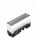 REGARD ACCES 100 HD INOX PROFONDEUR 1 GRILLE CLASSE C250 FENTE    - RDRI101CS