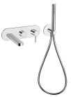 bain douche unic encastre mural 2 sorties avec mecanisme ex uc108