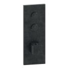 FACADE THERMO UP VERTICALE THERMO 2 SORTIES QUADRI CHROME NOIR BROSSE