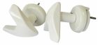 B21816B - Patères V pour sèche serviette Blanche - pour tube Plat à visser