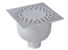 siphon de sol inox sort.Vert GE50mm 150x150 ø50 mm trous ronds microbillé 3 Kn