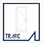 Menuiserie aluminium à rupture de pont thermique, thermolaquée, fabrication française sur mesure - Porte TRAFIC 1 vantail