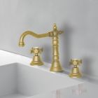 lavabo chambord 3 trous bec potence vieux bronze +vidage