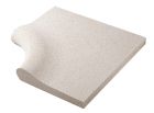 Margelle d’angle aspect sablé en béton - RP500I Blanc - long. 50cm x larg. 40cm x ep. 4cm