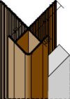 Cornière d'angle sortant PVC brun avec recouvrement pour plaque - long. 3,00m x ep. 20mm