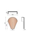 Fronton pour faîtière demi-ronde terre cuite - ACTUA SELTZ n°2 Ardoisé - long. 37,5 cm x larg. 29 cm