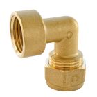 Raccord coudé à compression pour tube PER Ø12 - coude femelle 15/21 (1/2')