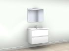 CAISSON MEUBLE LAQUE BLANC 100 CM - 2 TIROIRS