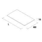 Plan de toilette de 1001 jusqu´à 1800 BLANC BRILLANT 16 mm