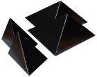 Kit De 4 Inserts Prisme Noir - Ral 9005 Noir - Kit Insert Pour Pilier De Clôture Prisme