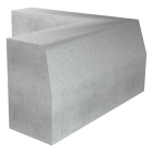 Bordure T2 angle vif béton gris CE 3.5 - long. 50cm x larg. 15cm x haut. 25cm