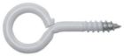 PITON ACIER A VISSER PLAST.  6 X 16 mm BLANC - P/6
